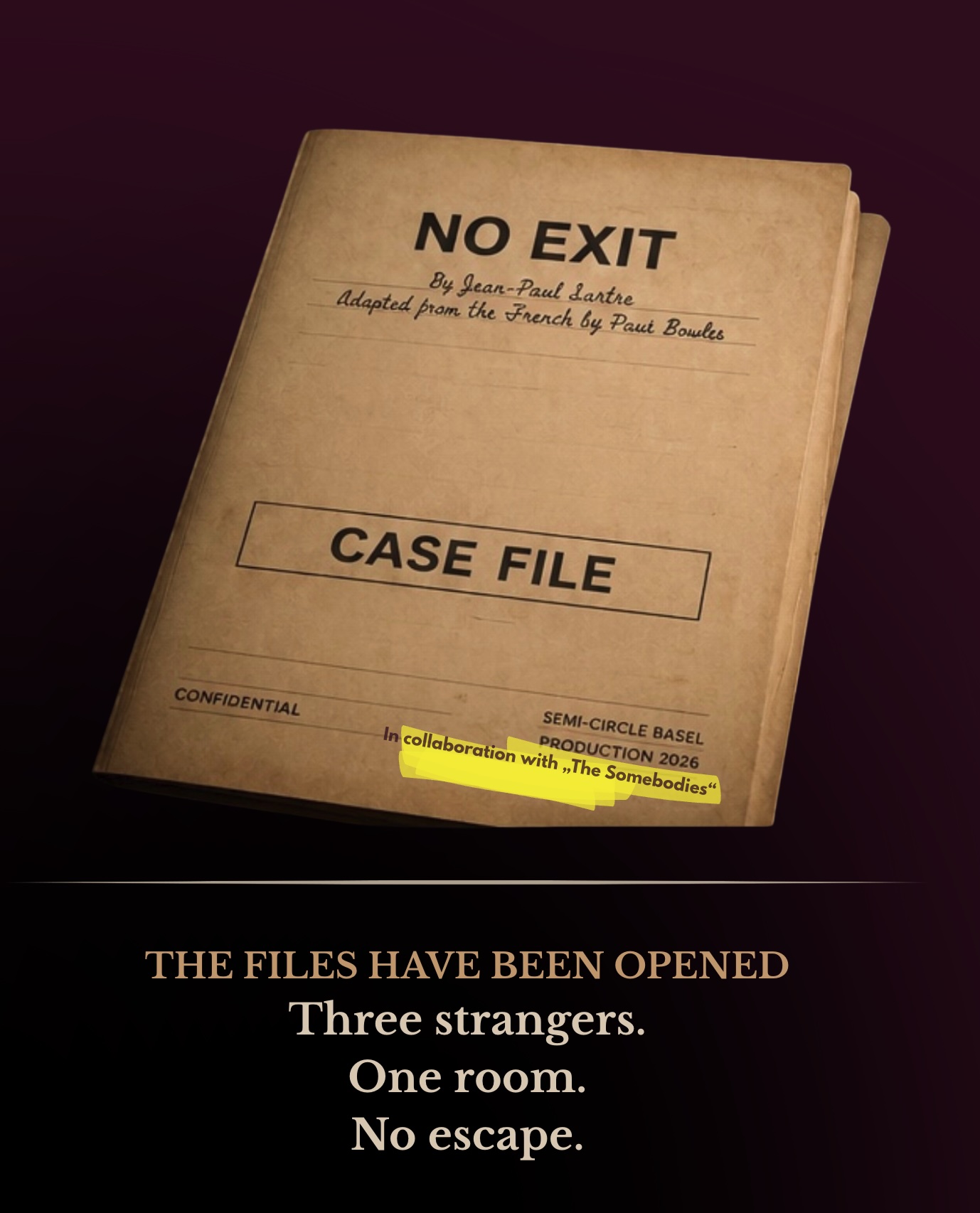 No Exit, by Jean-Paul Sartre